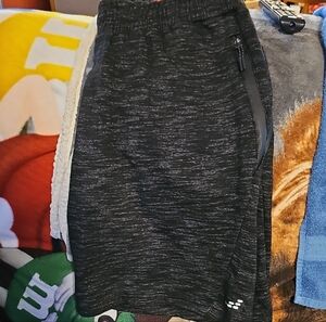 Black Athletic Shorts with Zipper Pocket